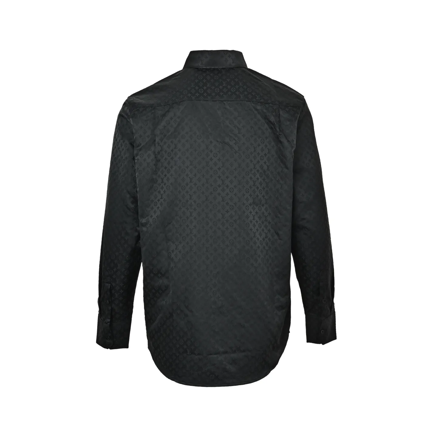 Louis Vuitton/Louis Vuitton old flower dark pattern jacquard mulberry silk shirt